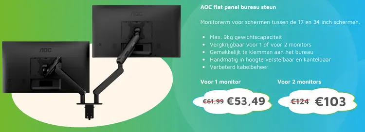 Aanbieding: AOC flat panel bureau steun
