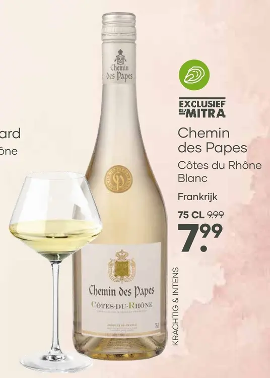 Aanbieding: Chemin des Papes Côtes du Rhône Blanc