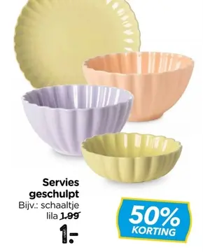 Aanbieding: Servies geschulpt