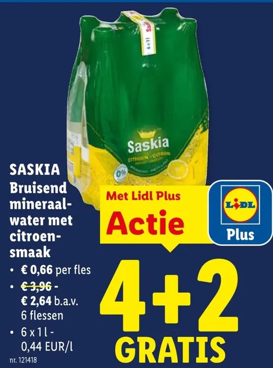 Promotie: Bruisend mineraalwater met citroensmaak