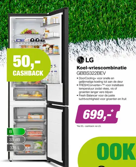 Aanbieding: Koel-vriescombinatie GBBS322BEV