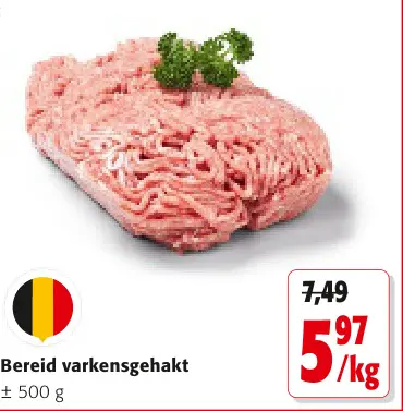Promotie: Bereid varkensgehakt