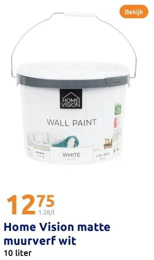 Aanbieding: Home Vision matte muurverf wit