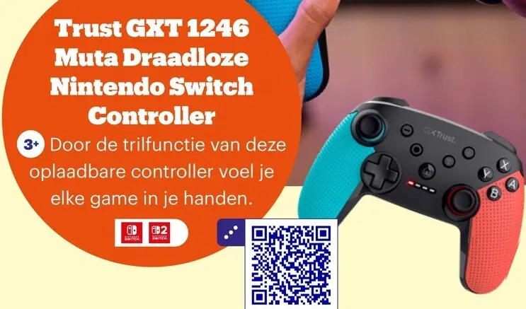 Promotie: GXT 1246 Muta Draadloze Nintendo Switch Controller