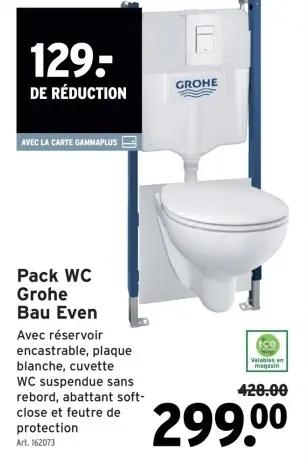 Offre: Pack WC Grohe Bau Even