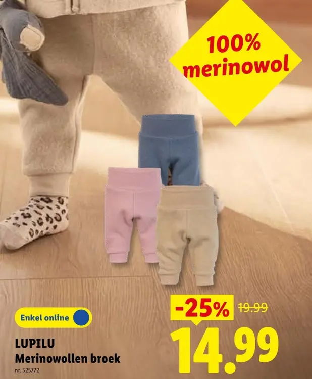Promotie: Merinowollen broek