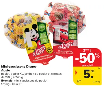 Offre: Mini-saucissons Disney