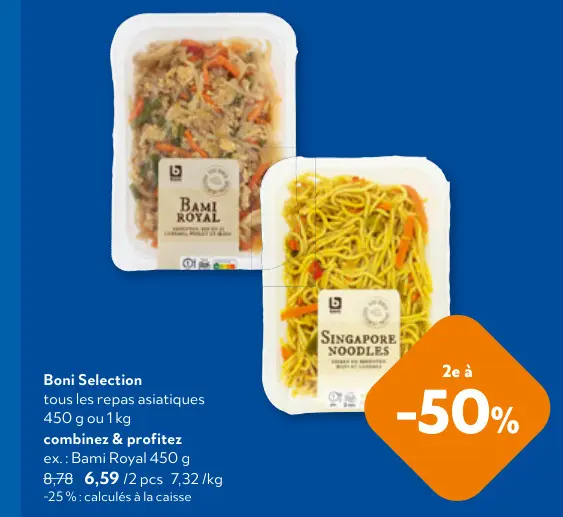 Offre: Tous les repas asiatiques