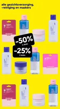 Aanbieding: gezichtsverzorging, -reiniging en maskers