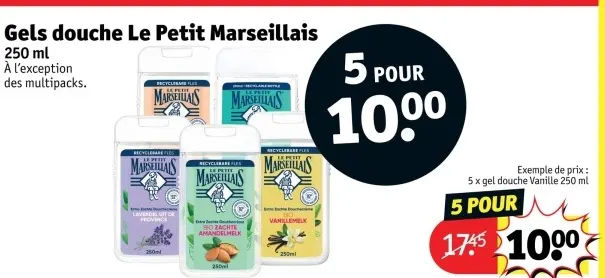 Offre: Gels douche Le Petit Marseillais