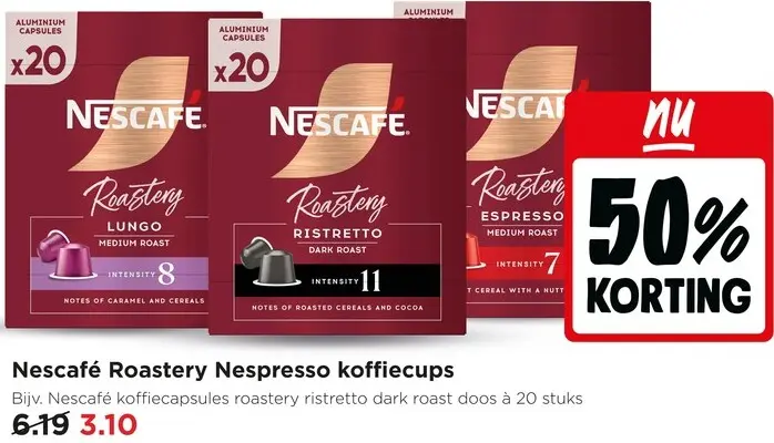 Aanbieding: Roastery Nespresso koffiecups