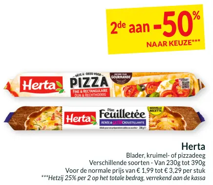 Promotie: Blader, kruimel- of pizzadeeg