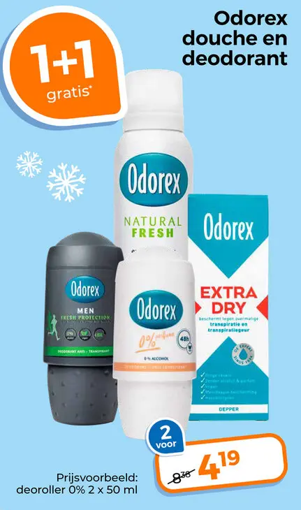 Aanbieding: Odorex douche en deodorant