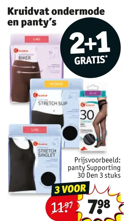 Aanbieding: Kruidvat ondermode en panty's