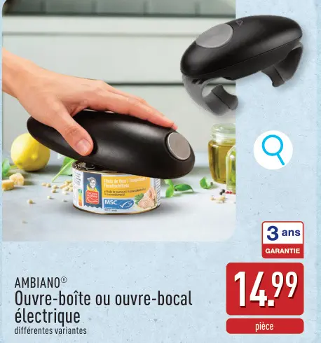 Offre: Ouvre-boîte ou ouvre-bocal électrique