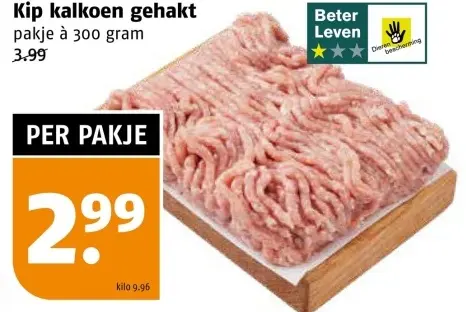 Aanbieding: Kip kalkoen gehakt