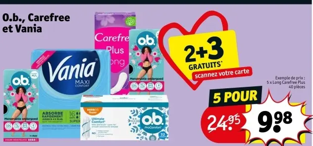 Offre: O.b., Carefree en Vania