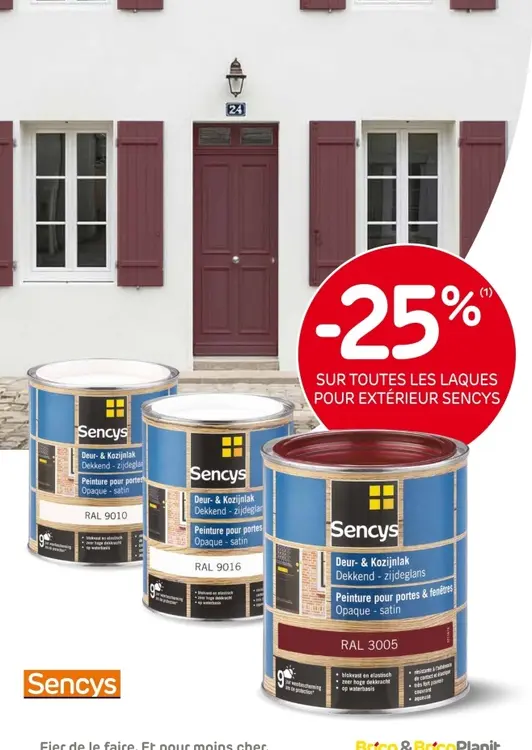Offre: Deur- & Kozijnlak Dekkend - zijdeglans Peintu
