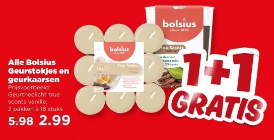 Aanbieding: Bolsius Geurstokjes en geurkaarsen