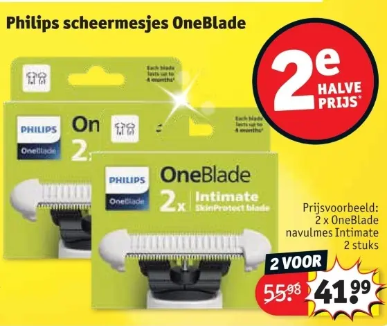 Promotie: Philips scheermesjes OneBlade