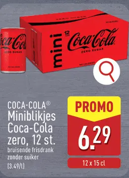 Offre: Minicanettes de Coca-Cola zero