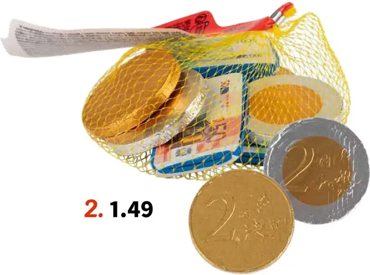 Promotie: Chocolade munten en biljetten