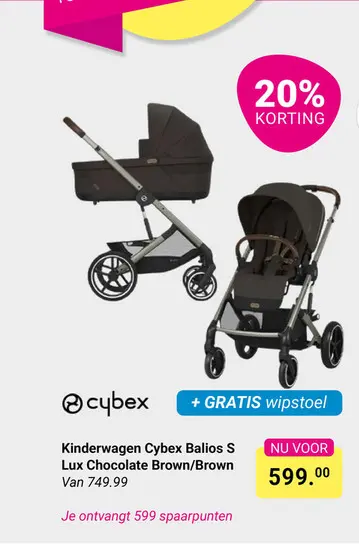 Aanbieding: Kinderwagen Cybex Balios S Lux Chocolate Brown
