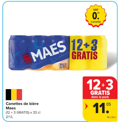 Offre: Canettes de bière
