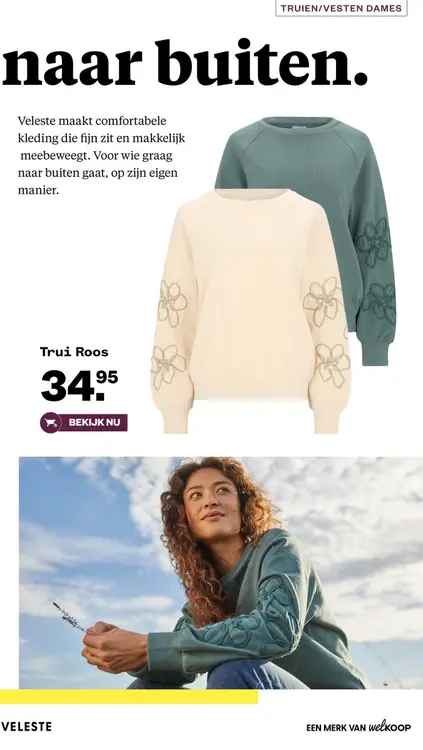 Aanbieding: Trui Roos