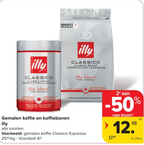 Promotie: Gemalen koffie en koffiebonen