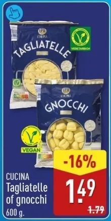 Aanbieding: Tagliatelle of gnocchi