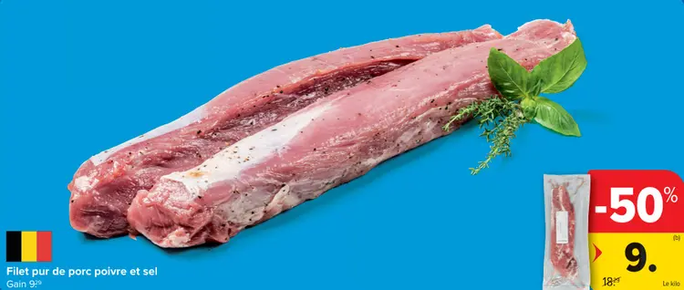 Offre: Filet pur de porc poivre et sel