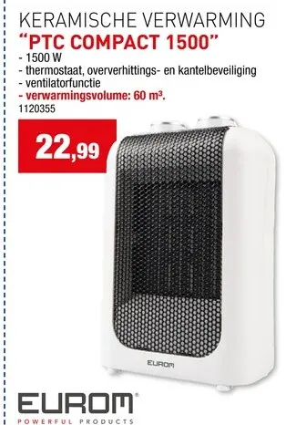 Promotie: Keramische verwarming "PTC COMPACT 1500"