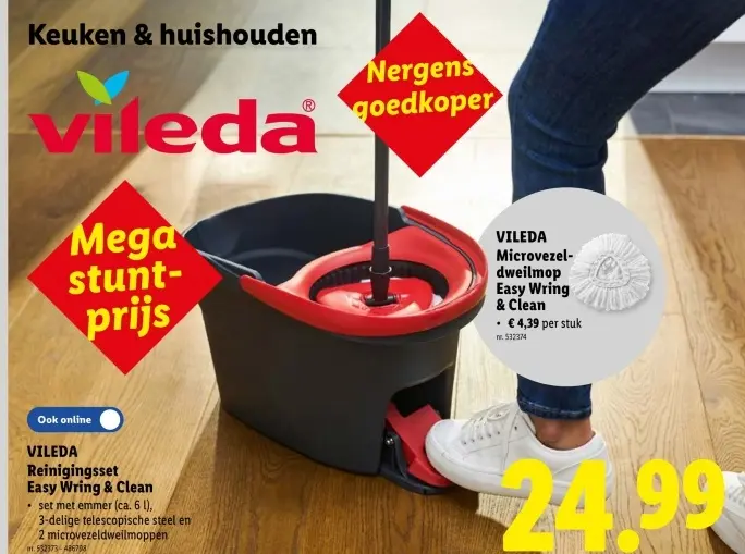Promotie: VILEDA Reinigingsset Easy Wring & Clean