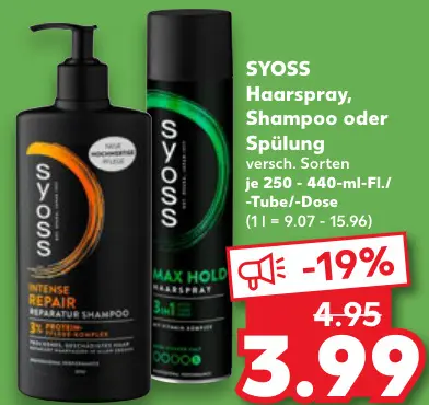 Aanbieding: Haarspray, Shampoo oder Spülung
