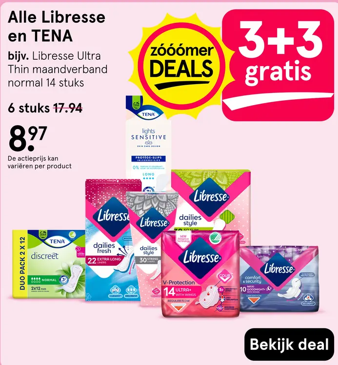 Aanbieding: Alle Libresse en TENA