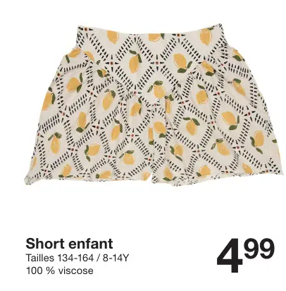 Offre: Short enfant