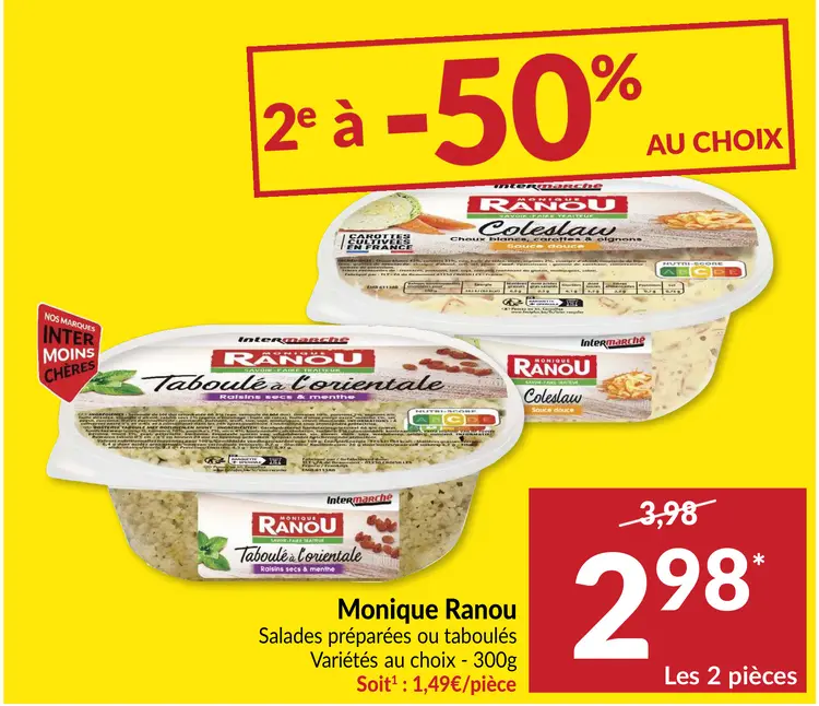 Offre: Salades préparées ou taboulés