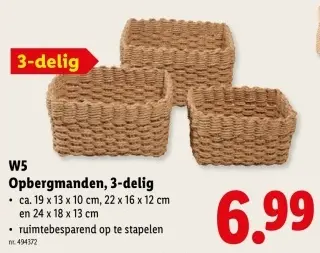 Promotie: Opbergmanden, 3-delig