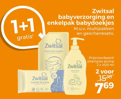 Aanbieding: Zwitsal babyverzorging en enkelpak babydoekjes