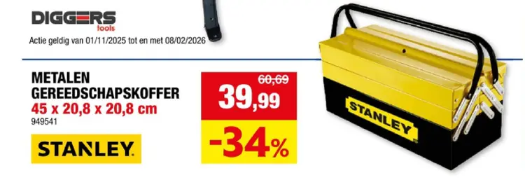 Promotie: Metalen gereedschapskoffer