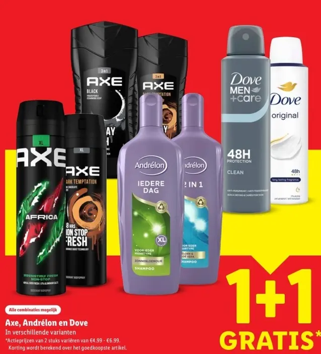Aanbieding: Axe, Andrélon en Dove