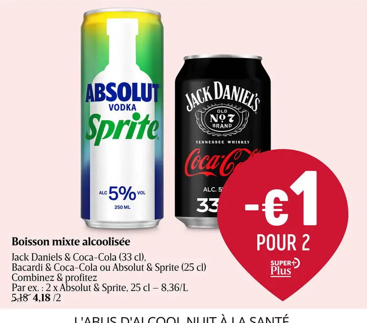 Offre: Boisson mixte alcoolisée