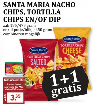 Aanbieding: Santa maria nacho chips, tortilla chips en/of dip