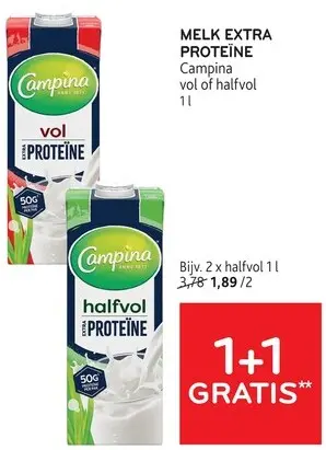 Promotie: Melk extra proteïne