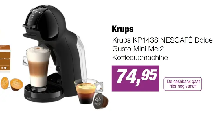 Aanbieding: Krups KP1438 NESCAFÉ Dolce Gusto Mini Me 2 Koffiecupmachine
