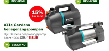 Aanbieding: Gardena besproeiingspomp Silent 4200