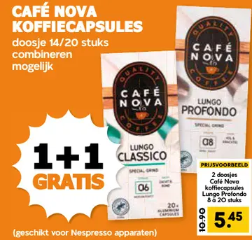 Aanbieding: Café nova koffiecapsules