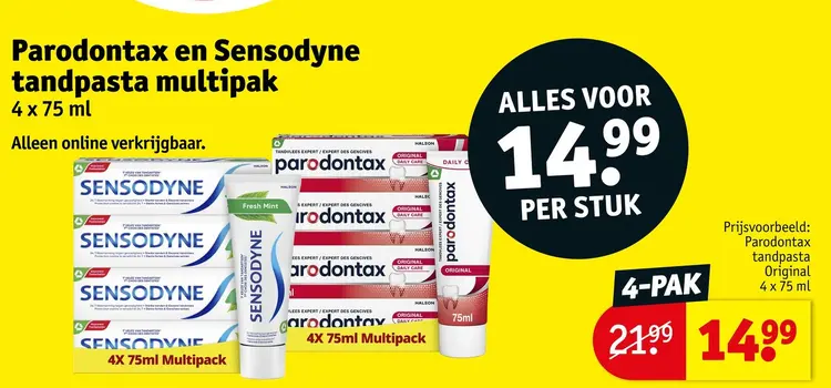 Aanbieding: Parodontax en Sensodyne tandpasta multipak