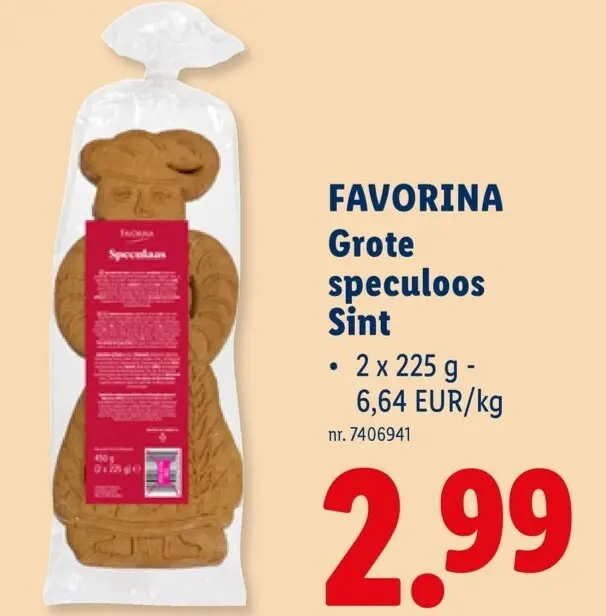 Promotie: Favorina Grote speculoos Sint